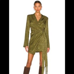 House of Harlow 1960 green wrap dress
